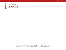 Tablet Screenshot of fundacionirradia.org
